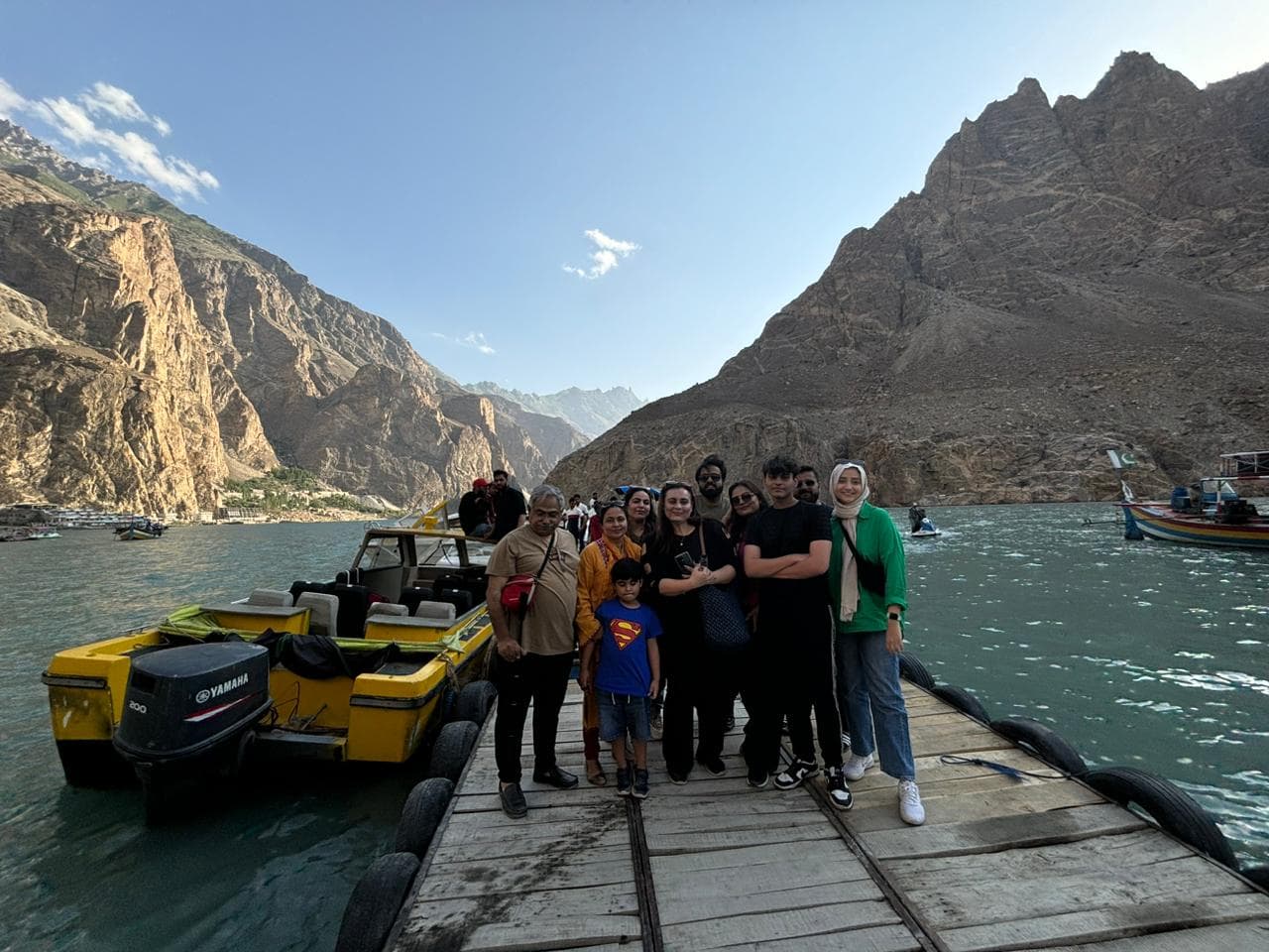 A WEEDS retreat group at Attabad Lake, Hunza